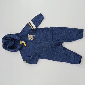 Carters Pajamas Baby Boy Sleep and Play Hooded Mighty Cute Zip Up Size 3 Months